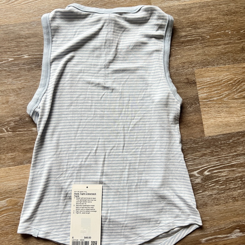 Lululemon Hold Tight Crewneck Tank Top Waist Length size 6 - Picture 5 of 6